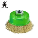 برس فنجان چرخ سیم چین دار 4 اینچی M14 - تصویر 3